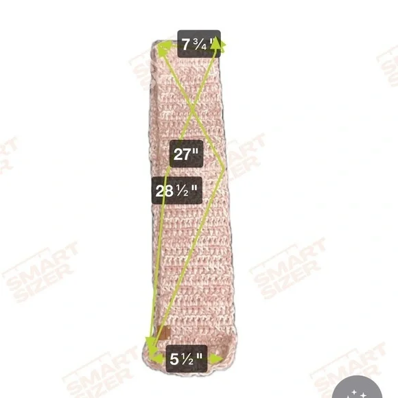 NWT KNANA KNOTS Scarf, Rose and Ivory White mixed color. Warm Soft Cozy - Picture 4 of 4